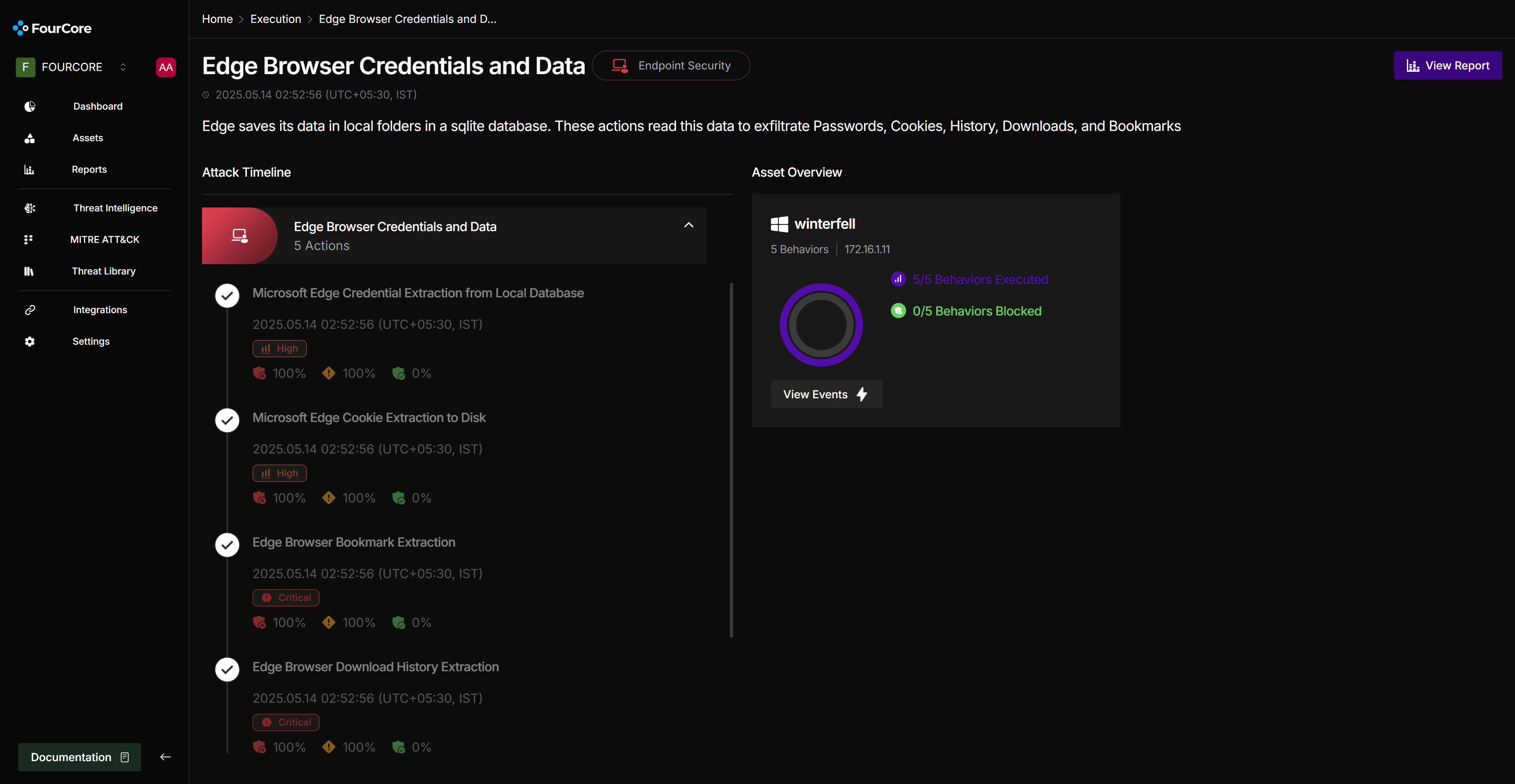 FourCore ATTACK - Launching Edge Browser Data Emulation