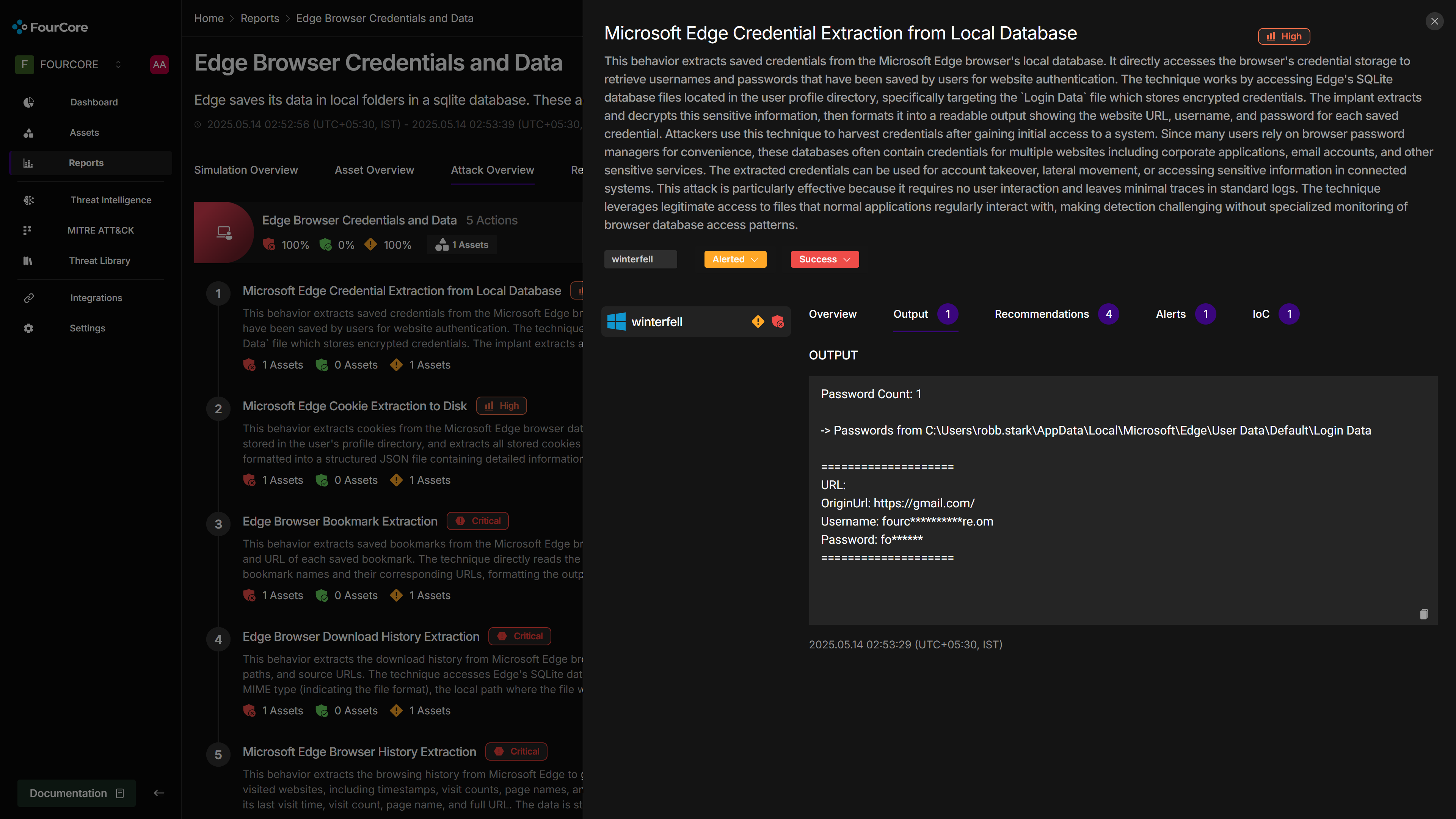 FourCore ATTACK - Edge Credential Extraction Details